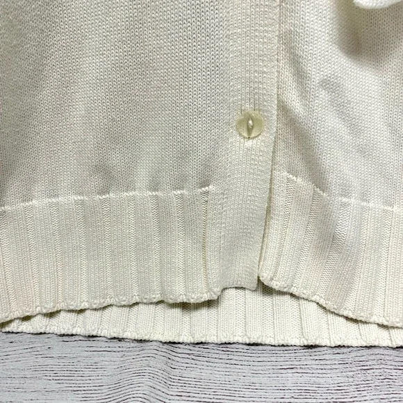 Express white button front shirt dress style Long line sweater cardigan size S - Picture 6 of 11